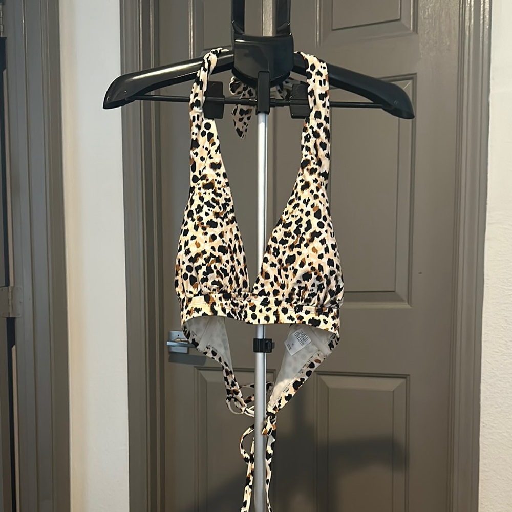Wild Fable Leopard Print Halter Swimsuit